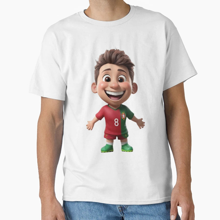 Portugal Little Footballer Positive Motif T-Shirt - Novelty Apparel Unisex - T-Shirt, Sweatshirt, Hoodie