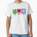 Peace Love Unicorns T-Shirt - Trendy Graphic Men Women - T-Shirt, Sweatshirt, Hoodie