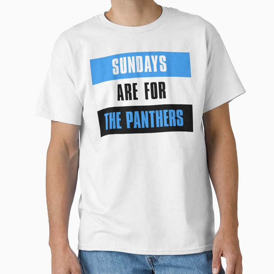 Sundays Are Panthers Carolina T-Shirt - Minimalist Print for Adults - T-Shirt, Sweatshirt, Hoodie