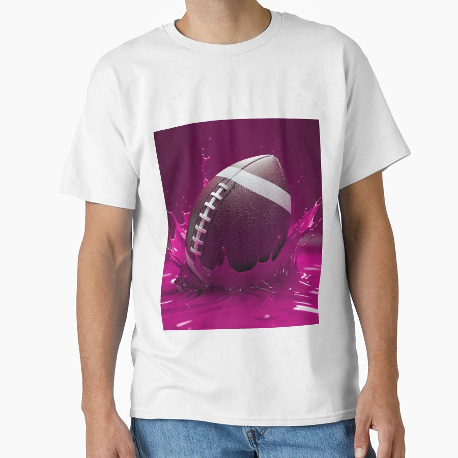 Soccer Ball Splash Purple Paint T-Shirt - Streetwear Style for Adults - T-Shirt, Sweatshirt, Hoodie