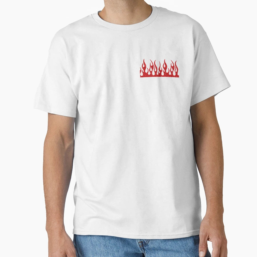 Red Glitter Flames T-Shirt - Fun Novelty Design for Adults - T-Shirt, Sweatshirt, Hoodie