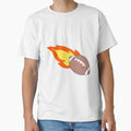 Flaming Football T-Shirt - Unique Graphic Men Women - T-Shirt, Sweatshirt, Hoodie