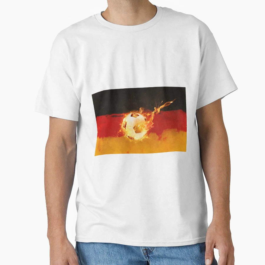 German Flag And Soccer Ball T-Shirt - Streetwear Style Unisex - T-Shirt, Sweatshirt, Hoodie