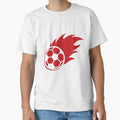 Football Red Fire Ball Football T-Shirt - Casual Everyday Wear Men Women - T-Shirt, Sweatshirt, Hoodie
