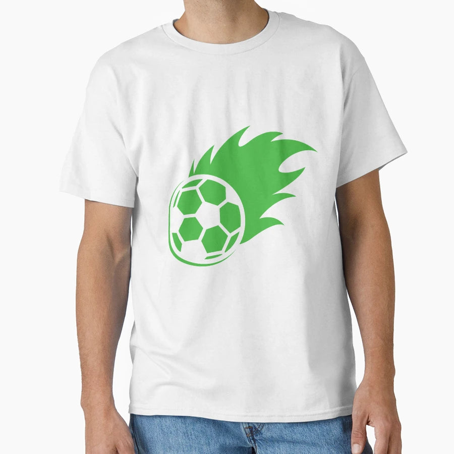 Football Green Fire Ball Football Ball T-Shirt - Streetwear Style Unisex - T-Shirt, Sweatshirt, Hoodie