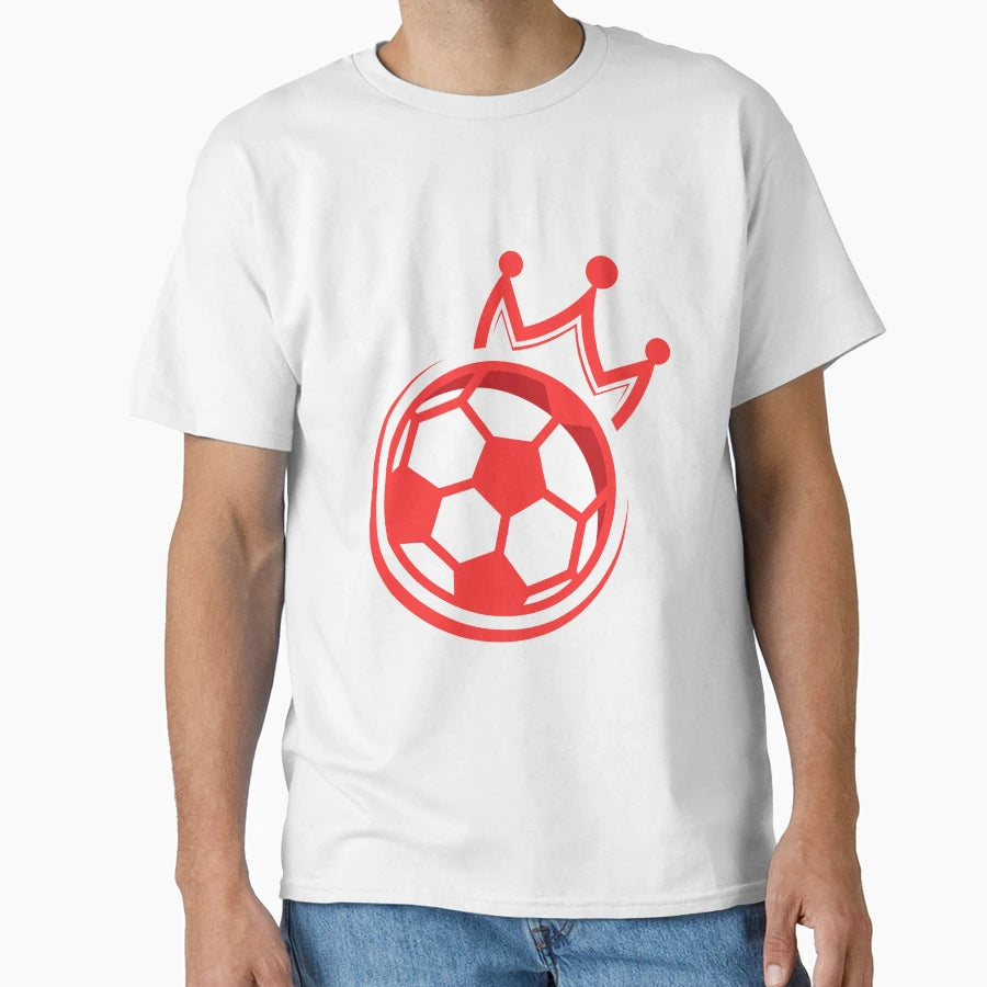 Football Red Crown 2 Ball Football Ball T-Shirt - Custom Art Print Unisex - T-Shirt, Sweatshirt, Hoodie