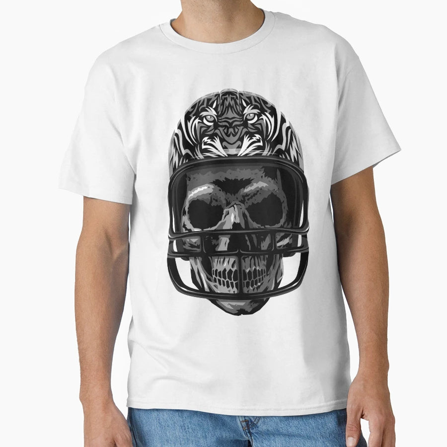 Skull American Football T-Shirt - Casual Everyday Wear for Adults - T-Shirt, Sweatshirt, Hoodie