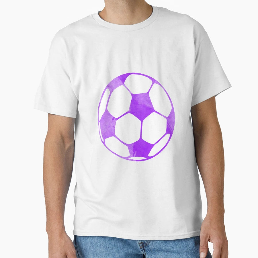Purple Soccer Ball T-Shirt - Custom Art Print Unisex - T-Shirt, Sweatshirt, Hoodie