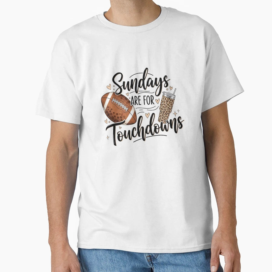 Sundays Are Touchdowns Football Game Day Png T-Shirt - Graphic Print Unisex - T-Shirt, Sweatshirt, Hoodie