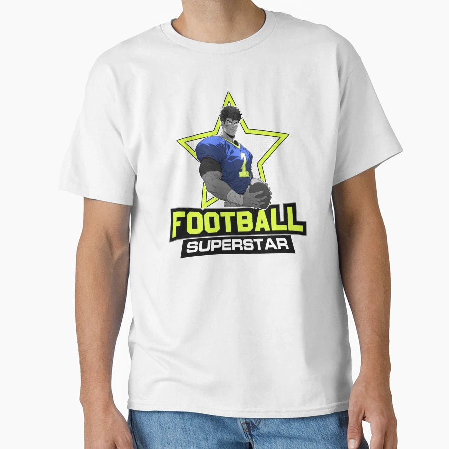American Football Superstar Anime T-Shirt - Aesthetic Graphic Men Women - T-Shirt, Sweatshirt, Hoodie