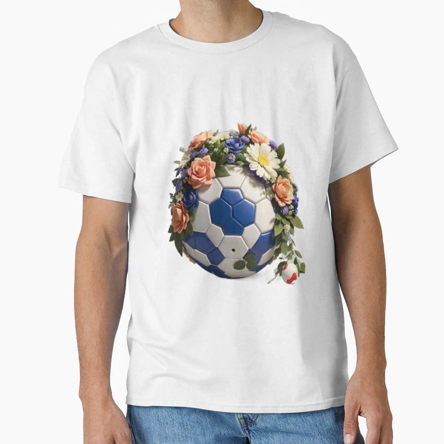 Football Flowers T-Shirt - Trendy Graphic Men Women - T-Shirt, Sweatshirt, Hoodie
