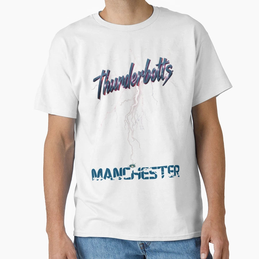 Thunderbolts Lightning Manchester T-Shirt - Unique Graphic Men Women - T-Shirt, Sweatshirt, Hoodie