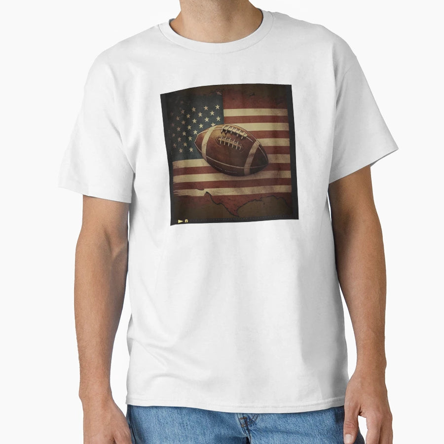 American Football Background American T-Shirt - Graphic Print for Adults - T-Shirt, Sweatshirt, Hoodie