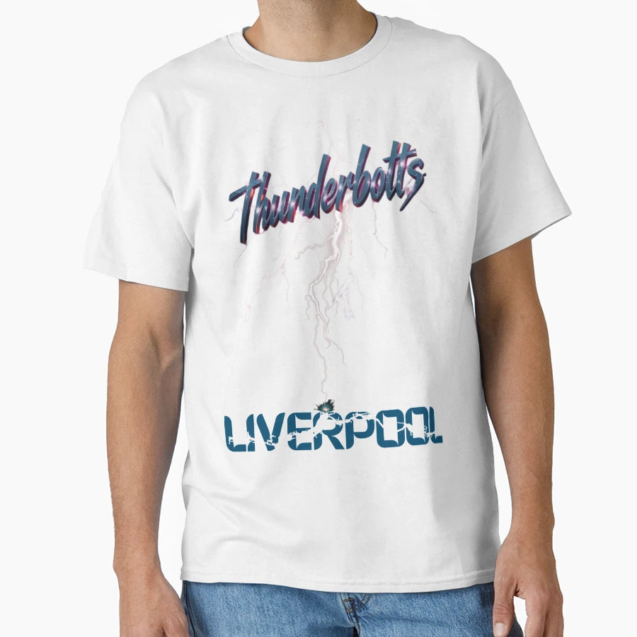 Thunderbolts Lightning Liverpool T-Shirt - Fun Novelty Design for Adults - T-Shirt, Sweatshirt, Hoodie