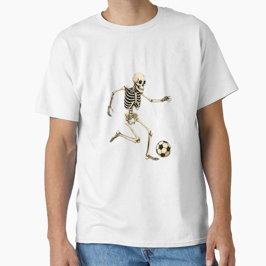 Skeleton Soccer Star T-Shirt - Aesthetic Graphic Men Women - T-Shirt, Sweatshirt, Hoodie