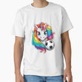 Rainbow Unicorn Soccer Lgbt Pride T-Shirt - Trendy Graphic for Adults - T-Shirt, Sweatshirt, Hoodie
