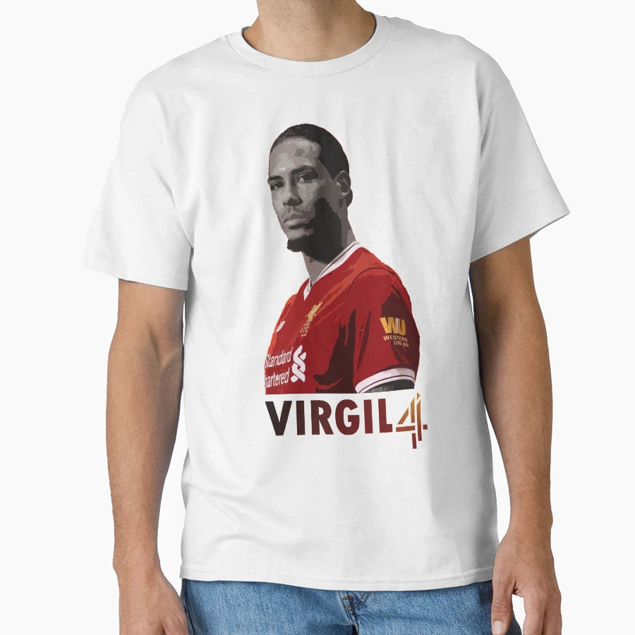 Virgil Van Dijk Liverpool T-Shirt - Minimalist Print for Adults - T-Shirt, Sweatshirt, Hoodie
