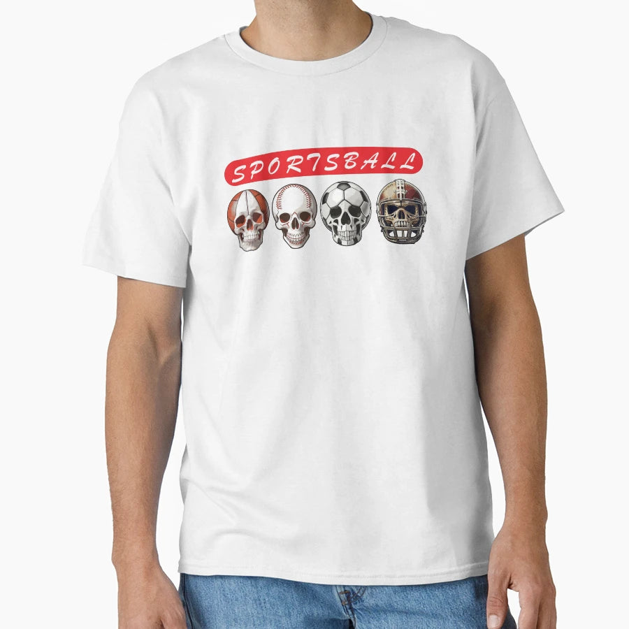 Sportsball Skull T-Shirt - Custom Art Print for Adults - T-Shirt, Sweatshirt, Hoodie
