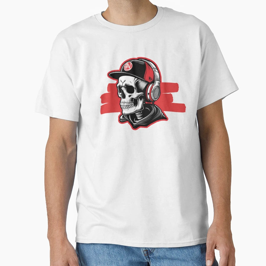 Street Music Skull T-Shirt - Aesthetic Graphic for Adults - T-Shirt, Sweatshirt, Hoodie