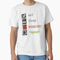Eat Sleep Workout Repeat Army Green T-Shirt - Minimalist Print for Adults - T-Shirt, Sweatshirt, Hoodie