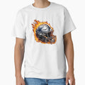 Dallas Cowboys Flaming Football Helmet T-Shirt - Aesthetic Graphic Unisex - T-Shirt, Sweatshirt, Hoodie