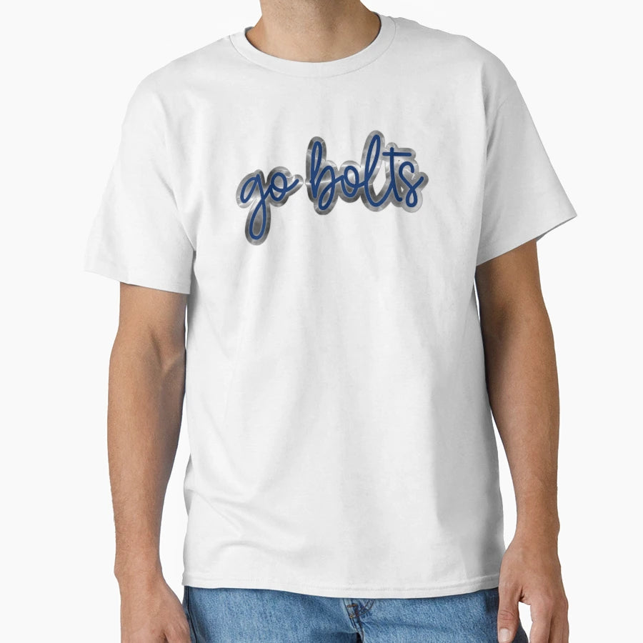 Go Bolts Lightning Calligraphy T-Shirt - Fun Novelty Design Men Women - T-Shirt, Sweatshirt, Hoodie