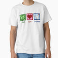 Peace Love Chickens T-Shirt - Fun Novelty Design Men Women - T-Shirt, Sweatshirt, Hoodie