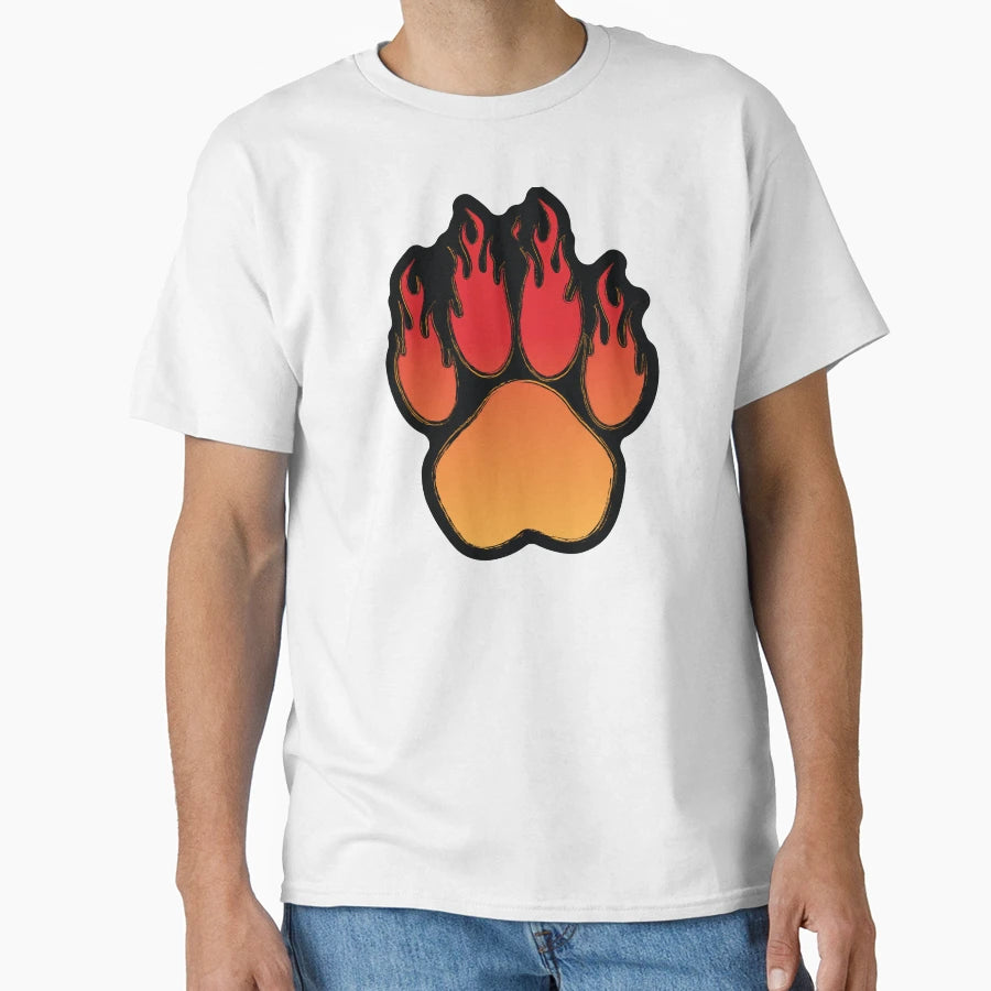 Flaming Paw T-Shirt - Novelty Apparel Unisex - T-Shirt, Sweatshirt, Hoodie
