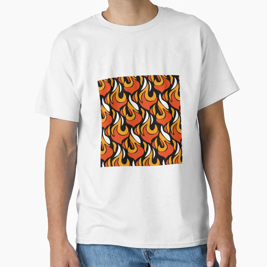 Flames T-Shirt - Minimalist Print Men Women - T-Shirt, Sweatshirt, Hoodie