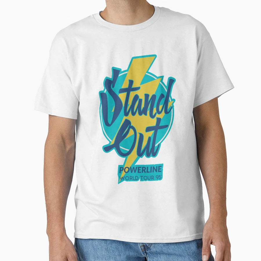 Stand Out Powerline Lighting Bolt T-Shirt - Minimalist Print Unisex - T-Shirt, Sweatshirt, Hoodie
