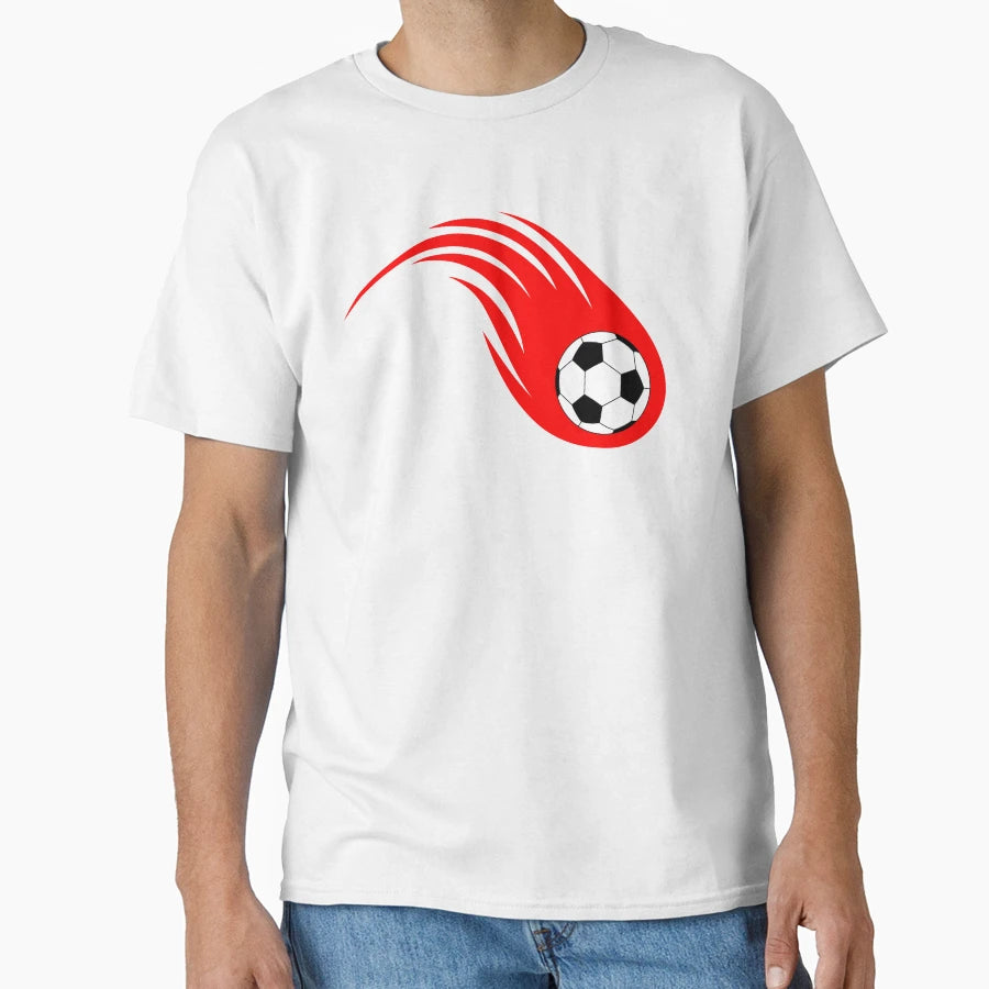 Curving Football Fireball T-Shirt - Streetwear Style Unisex - T-Shirt, Sweatshirt, Hoodie