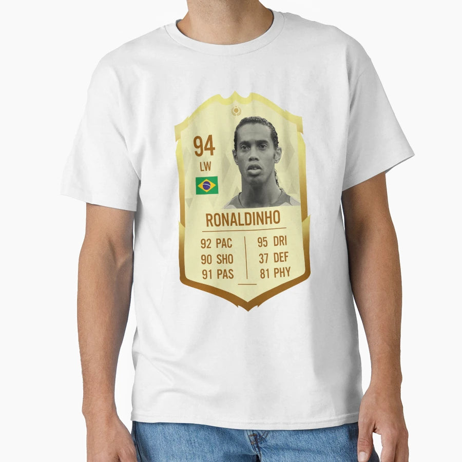 Ronaldinho Ultimate Card T-Shirt - Novelty Apparel for Adults - T-Shirt, Sweatshirt, Hoodie
