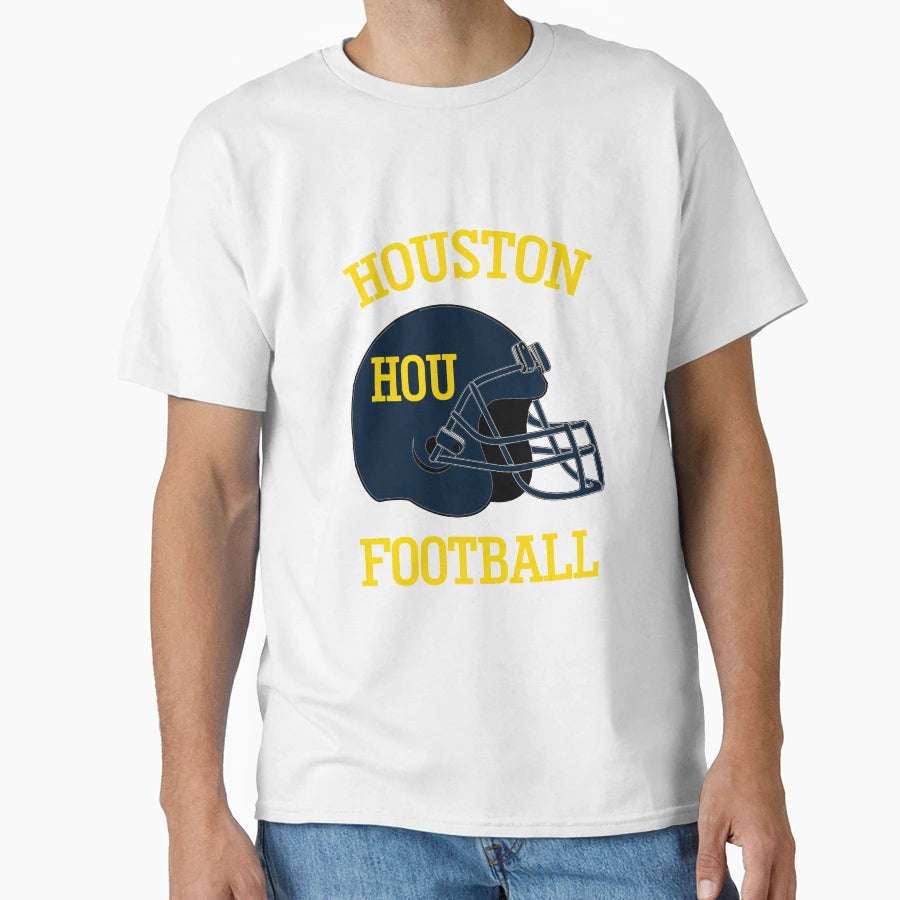 Houston Football And T-Shirt - Custom Art Print Men Women - T-Shirt, Sweatshirt, Hoodie