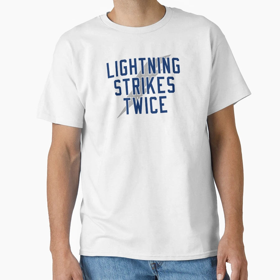 Lightning Strikes Twice T-Shirt - Fun Novelty Design Unisex - T-Shirt, Sweatshirt, Hoodie