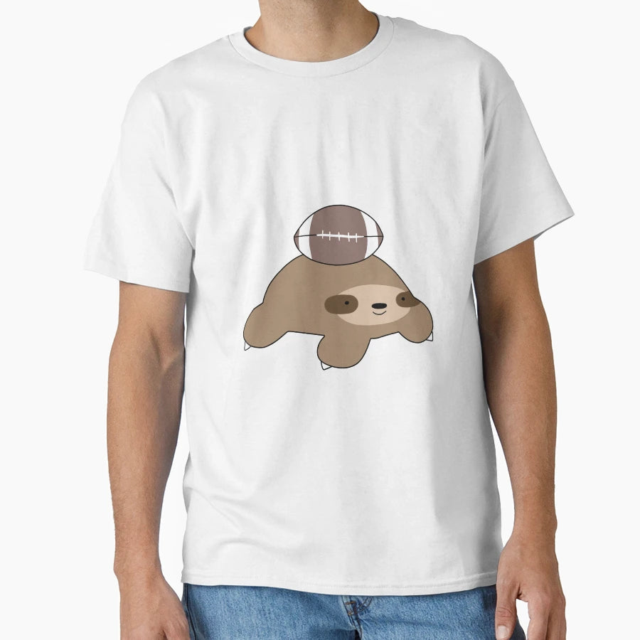 Football Sloth T-Shirt - Aesthetic Graphic Unisex - T-Shirt, Sweatshirt, Hoodie