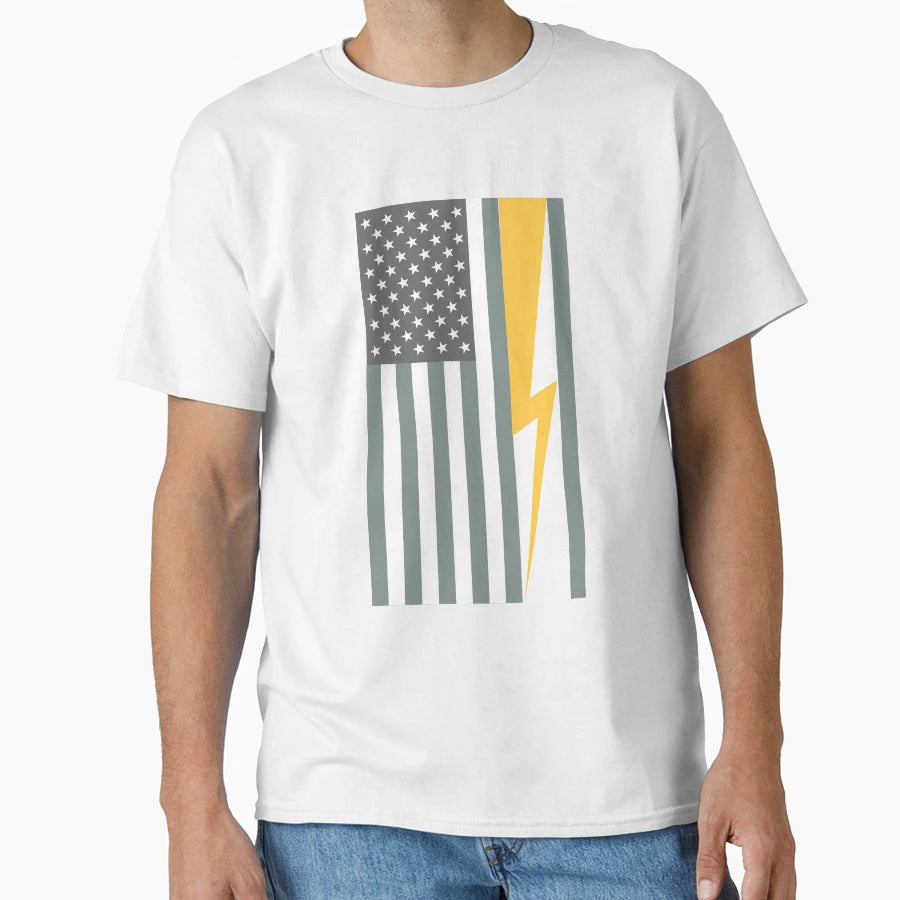 Electrician Flag Us T-Shirt - Trendy Graphic for Adults - T-Shirt, Sweatshirt, Hoodie