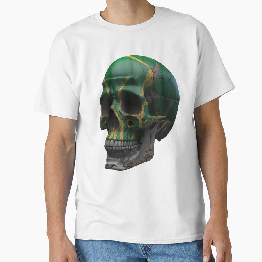 Skull Bresil T-Shirt - Aesthetic Graphic for Adults - T-Shirt, Sweatshirt, Hoodie