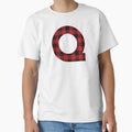 Letter Q Red Black Plaid Buffalo T-Shirt - Streetwear Style for Adults - T-Shirt, Sweatshirt, Hoodie
