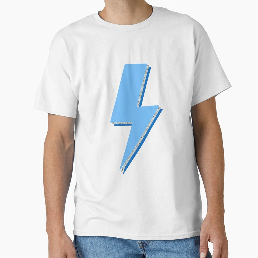 Blue And Silver Lightning Bolt T-Shirt - Trendy Graphic for Adults - T-Shirt, Sweatshirt, Hoodie