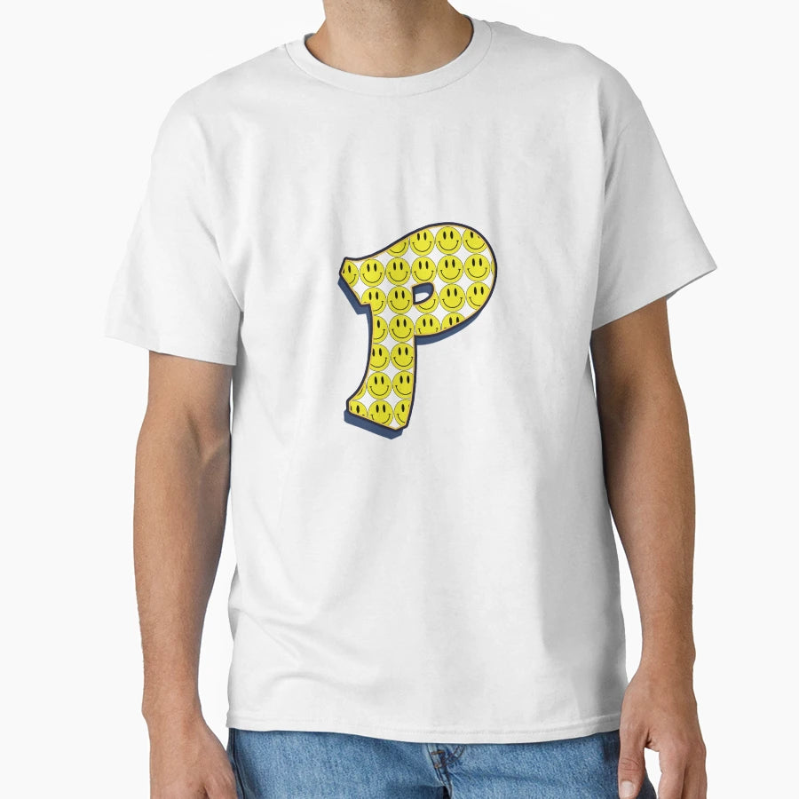 Letter P Smile T-Shirt - Minimalist Print for Adults - T-Shirt, Sweatshirt, Hoodie