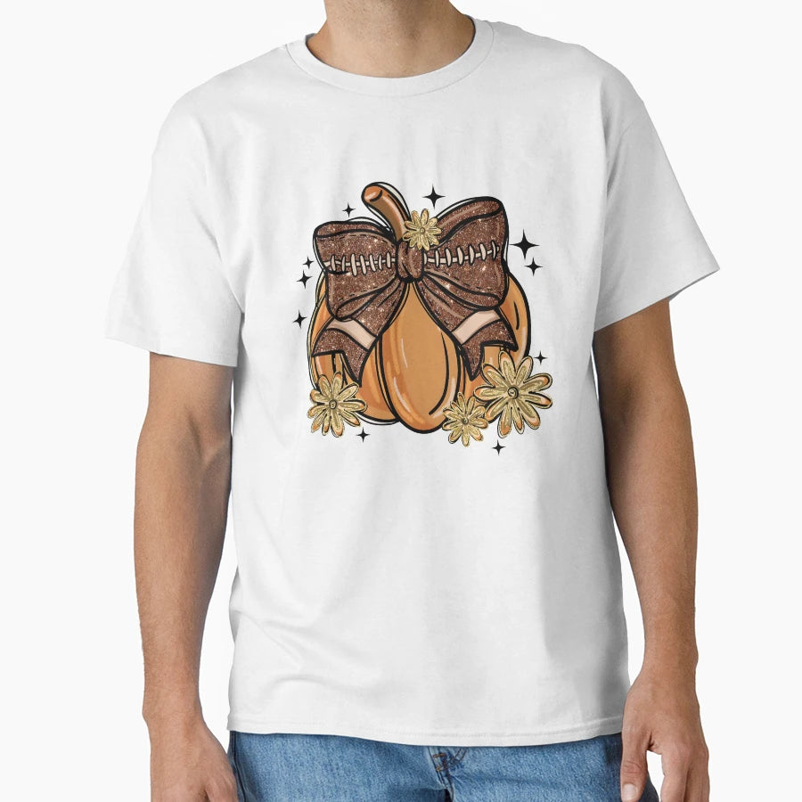 Pumpkin Football T-Shirt - Unique Graphic Men Women - T-Shirt, Sweatshirt, Hoodie