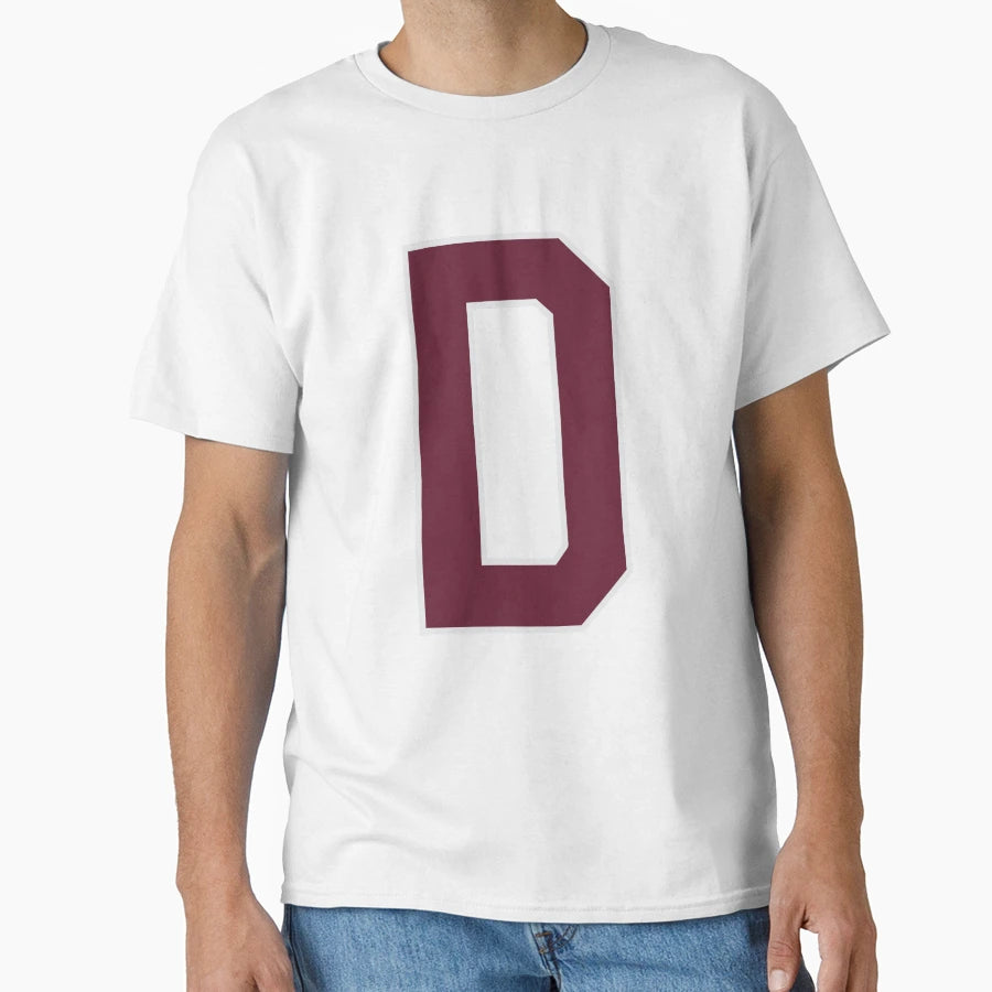 Letter D Bold Collegiate Font Varsity T-Shirt - Novelty Apparel Men Women - T-Shirt, Sweatshirt, Hoodie