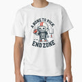 Bone To Pick End Zone Funny Halloween T-Shirt - Novelty Apparel for Adults - T-Shirt, Sweatshirt, Hoodie