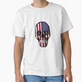 Skull Usa Flag Digital Art T-Shirt - Custom Art Print Men Women - T-Shirt, Sweatshirt, Hoodie