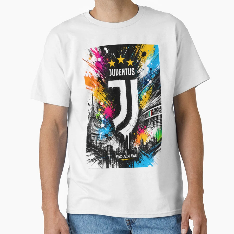 Fino Alla Fine Juve Splash Watercolor T-Shirt - Streetwear Style Men Women - T-Shirt, Sweatshirt, Hoodie