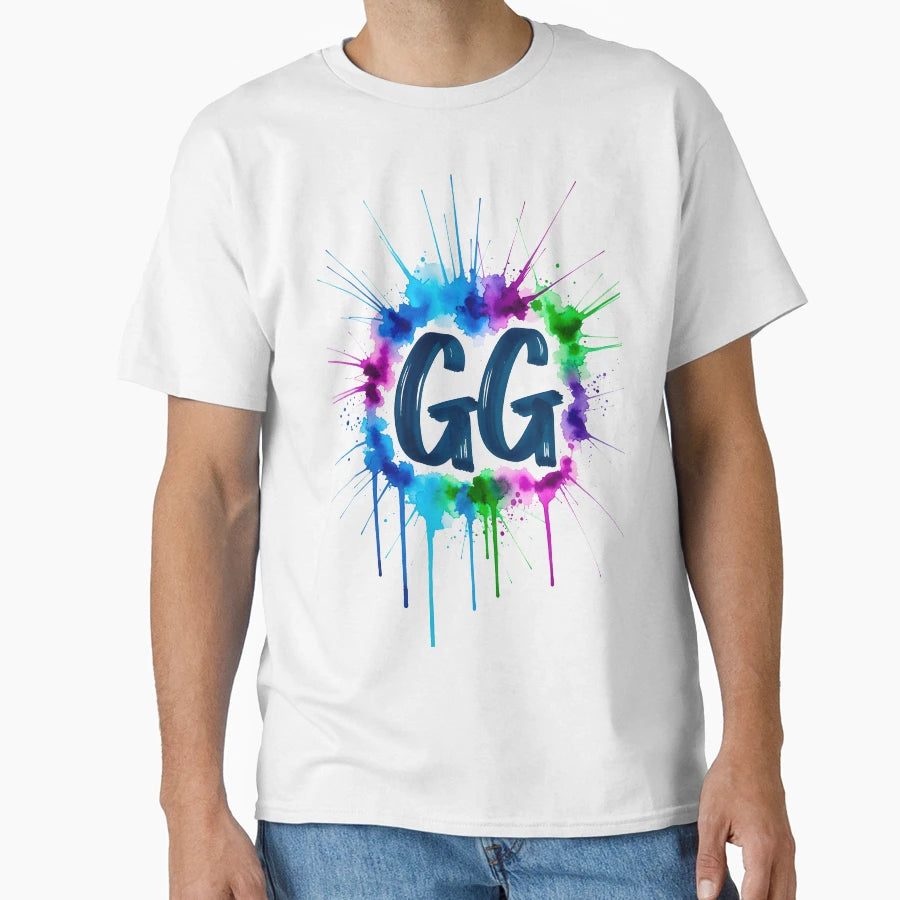 Gg Minimal Gamer Ink Art T-Shirt - Trendy Graphic Unisex - T-Shirt, Sweatshirt, Hoodie