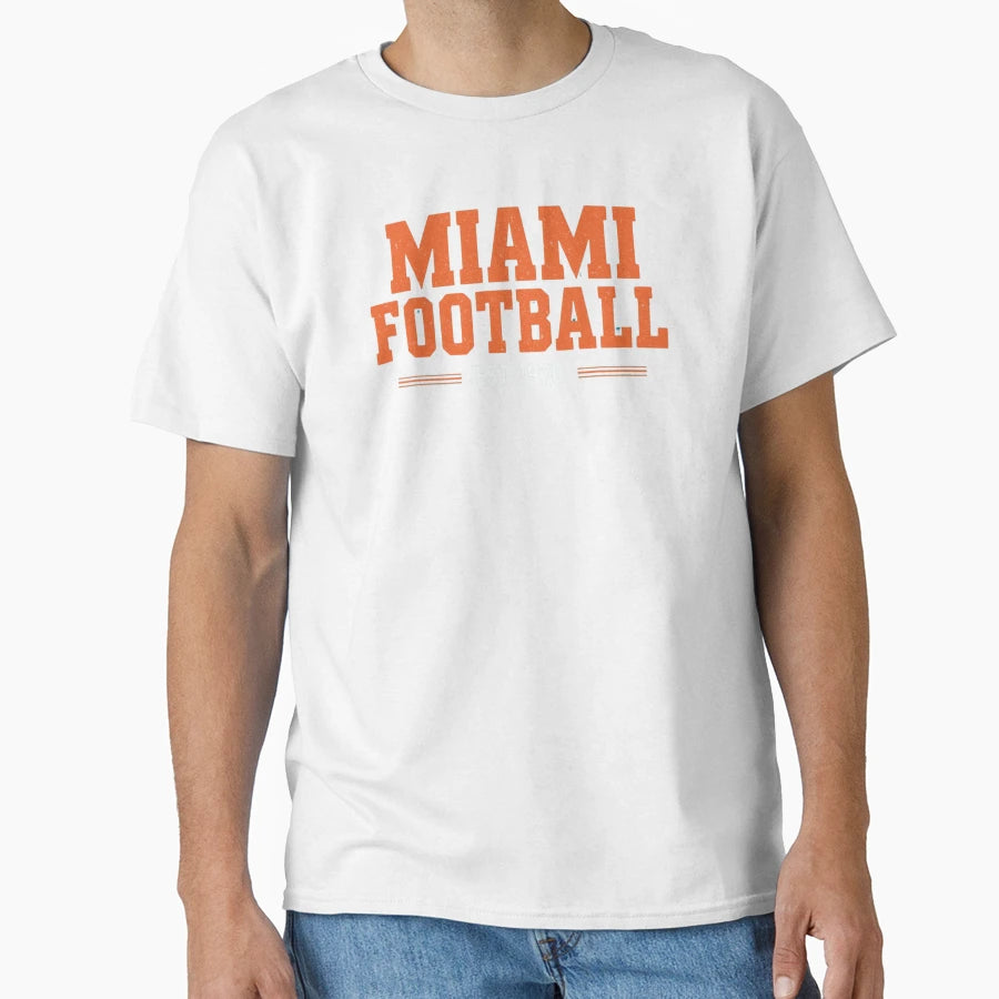 Miami Football Established 1970 T-Shirt - Aesthetic Graphic for Adults - T-Shirt, Sweatshirt, Hoodie