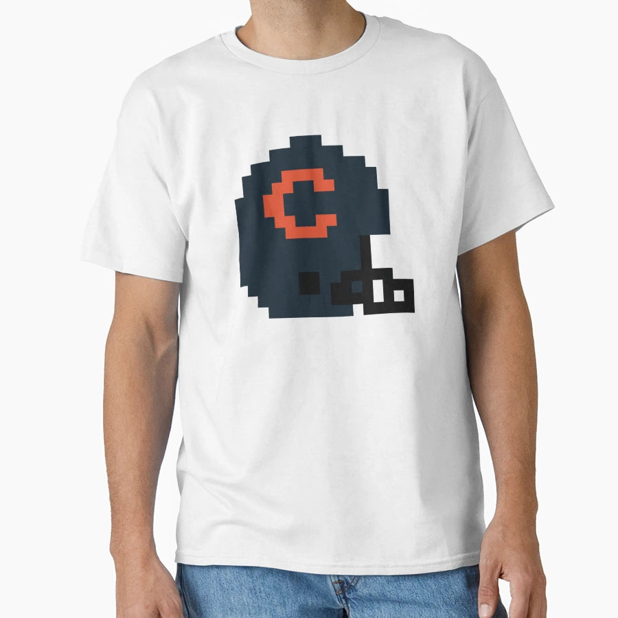 8 Bit 8 Bit Chicago Bears Helmet T-Shirt - Custom Art Print for Adults - T-Shirt, Sweatshirt, Hoodie