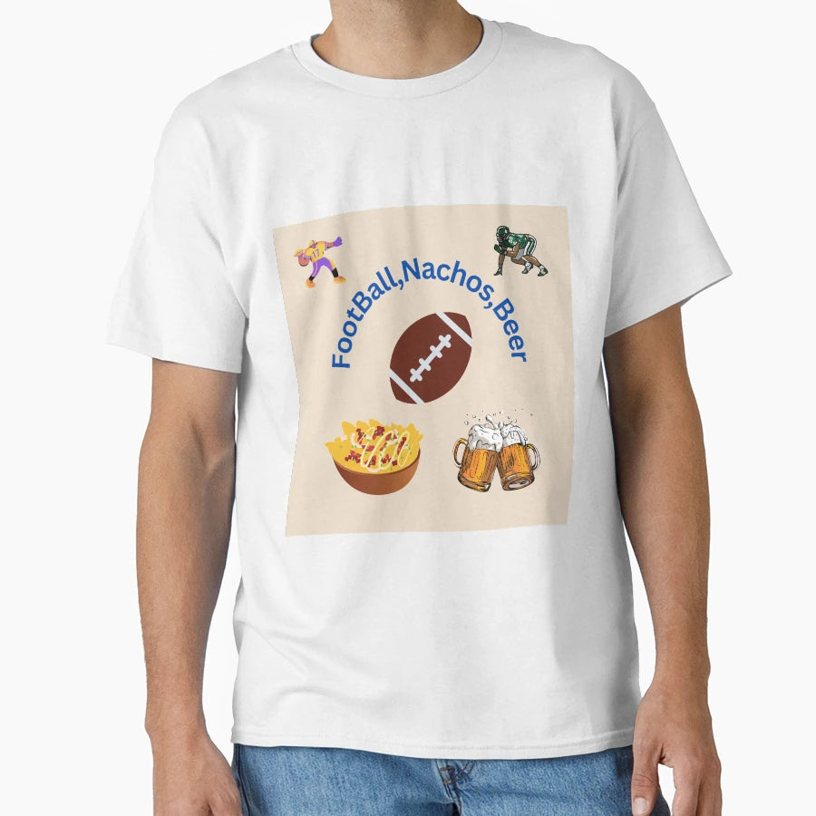 Football Nachos Beet T-Shirt - Fun Novelty Design for Adults - T-Shirt, Sweatshirt, Hoodie