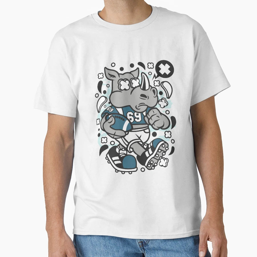 Rhino Football T-Shirt - Casual Everyday Wear for Adults - T-Shirt, Sweatshirt, Hoodie